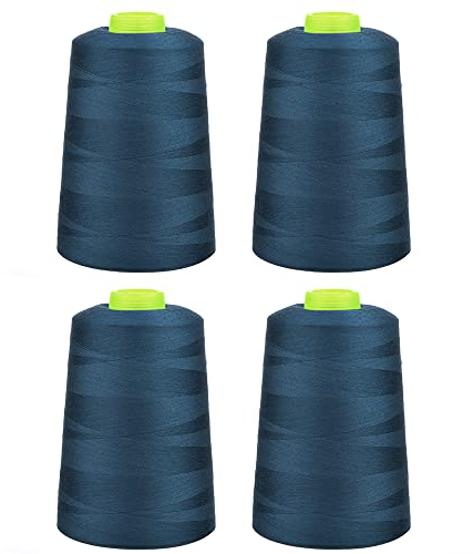 Phönix 4x5000m Universal Qualitätsgarn, Stärke 120 Nähgarn für Overlock-Nähmaschinen (Jeans)