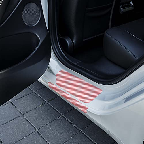 Tesvolution® Lámina Protectora de umbral Trasero para Tesla Model 3 – Lámina Protectora de Pintura para umbrales de Puerta autoadhesiva y Transparente Brillante como protección