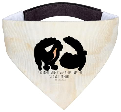 Mr. & Mrs. Panda Hundehalstuch S Huhn Stolz - Geschenk, Schwangerschaft, Kleine Hunde, Bauernhof, Geburt, Eier, Spruch, Tuch, Halstuch, Hof