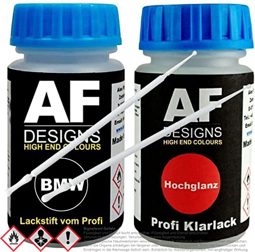 Alex Flittner Designs Für BMW 263 Dunkelblau Lackstift Klarlack Lacktupfer Autolack Set