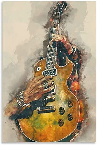 LBMED GemäLde Auf Leinwand Slash Electric Guitarart Prints Wandleinwand für Moderne Familiendekoration Wandkunst Malerei Poster Druckt Bilder 19.7x27.6(50x70cm) Kein Rahmen