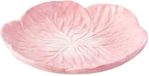 keramikschale Ramen Schüssel Keramik Fruchtschale Snacks Schmuckplatten Kohlform Teller Servierteller for Abendessen Vorspeise Salat Snacks Grün Grün (Size : Pink)