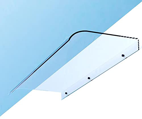 AAGAZA Canopy for Exterior, Transparent Invisible Canopy Without Bracket Polycarbonate Patio Porch Shade Shelter Uv Protection Water Heater, Electric Box Eaves Door Head MAHFEI/3408
