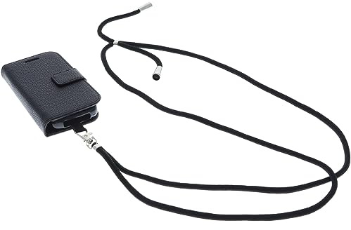 foto-kontor Umhängetasche kompatibel mit Artfone C1 Tasche Book Style Schutz Tasche Handykette Band Hülle Umhängetasche Handyband schwarz