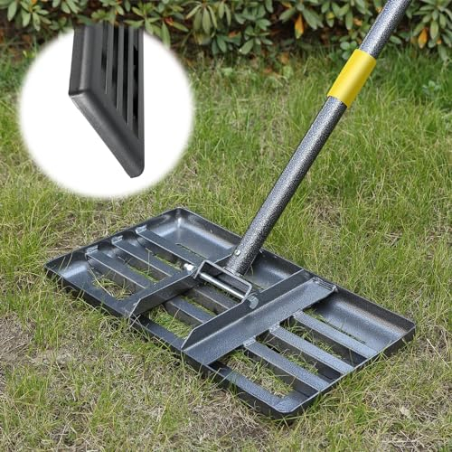 Rasenrechen Rasen Nivellierrechen Metall 182cm Golf Gartengras Surface Rasenwerkzeug Rakel für Rasen Rasenschieber Edelstahl Garten Hinterhof Rasen Flächenebner ( 25x43cm)