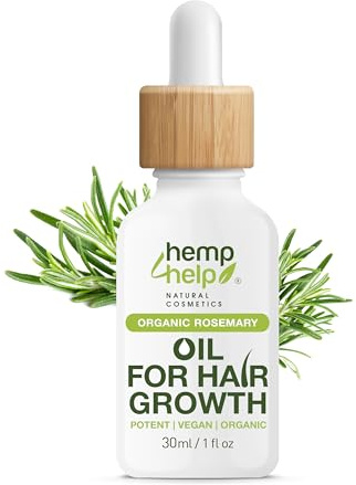 Bio-Rosmarin Haaröl mit kaltgepresstem Rizinusöl, Hanf & Kokosöl – Für kräftigeres Haarwachstum – Vegane Naturkosmetik, dermatologisch getestet, von Haarexperten empfohlen