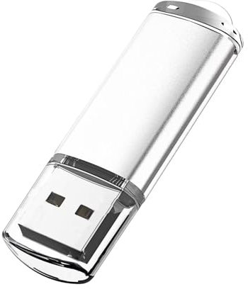 Chiavetta USB 2.0 64GB, MAKACTUA Pen Drive Memoria Stick Flash Drive Thumb Drive per PC, Laptop Argento