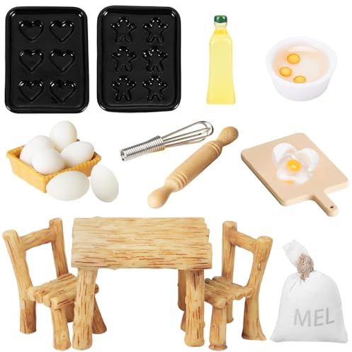 19 Pezzi Cucina In Miniatura Per Casa Delle Bambole,1:12 Accessori Casa Delle Bambole Cucina,Set Cucina Miniatura,Mini Cucina Per Bambole,Set Giocattoli Da Cucina Per Bambini (Utensili Da Cucina)