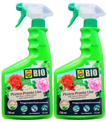 Detergente Spray Insetticida a Rapida Azione, PIRETRO PRONTO USO. Protegge Le Piante Floreali e Ornamentali, Di Origine Naturale 750ml (2)