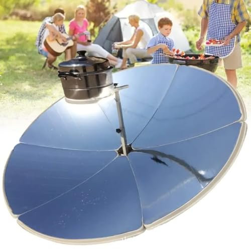 Cuisinière solaire pliable, cuisinière solaire à concentration 2000 W et four de camping, pour la cuisine de camping en plein air, pas de feu ni d'électricité nécessaire