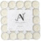 Aroma Naturals London Unscented Tealight Candles Pack of 50 | 4-Hour Slow Burn Time | Standard Size D3.8 x H1.45cm | White Wax Candlelight | Aluminium Cups Tea Lights | Bag of (50) Halloween Candles