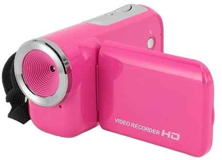 LICAEVEY Video Camcorder, Cámara de Video 4K 1080p 16MP con Pantalla de Rotación de 2.0 Pulgadas, Cámara de Zoom Digital 16x Micrófono Incorporado, Anti Shake, para Bodas de Viaje