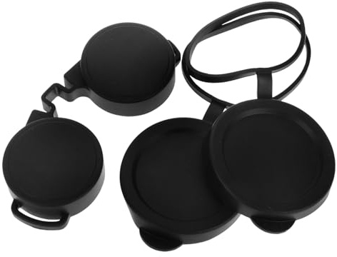Garneck Cache-Objectif Protection Oculaire Étanche Lot de 3 en Caoutchouc Noir pour Jumelles et Oculaire pour Activités en Plein Air et Voyages