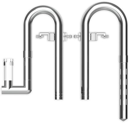 FZONE Stainless Steel Lily Pipes, Upgraded Outflow with Surface Skimmer and Detachable 4.3 Extension Pipe 5/8 ID (16mm)