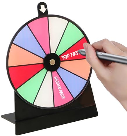 Preis Wheel Spinner – Acryl 12 Spielautomaten Tablet Tisch Roulette Board Fortune | Langlebiger Preisrad-Spinner mit Ständer | Robuster Spinner für den Veranstaltungshandel