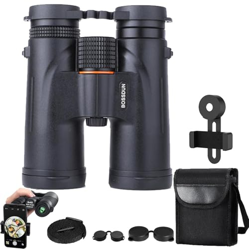 Warmax Fernglas 12x42, Wasserdicht Warmax Talon HD Fernglas Mit Entfernungsmesser & Nachtsicht, Warmax Hd Feldstecher Ferngläser Mit Bak4 Prisma Fmc Objektiv (Schwarz-B)