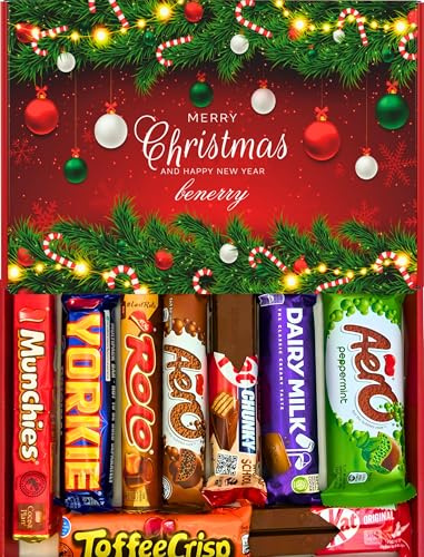 Benerry Chocolate Gift Box Hamper - 9 Treats Gift - Assorted Sweet Box of Chocolates