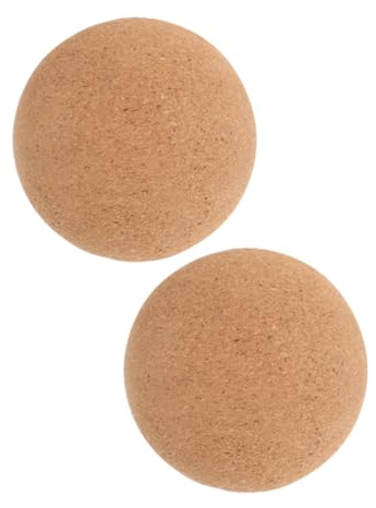 Yardenfun 2 Stück Kork Massagebälle für Yoga und Fitness Tiefenwirksame Gewebekompression Beige zur Entspannung von Hüften und Rücken
