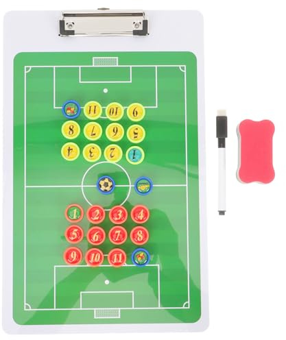 Parliky Tablero Táctico de Fútbol Magnético Portátil Tamaño Pequeño Marcador y Borrador Tablero de Entrenamiento y Competición para Equipo de Fútbol y Análisis de Color Color Aleatorio