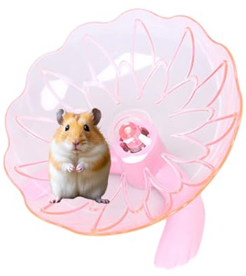 Hamster löparhjul – 21 cm klar joggningsspinner, smidig rotation husdjurstillbehör | stabil träningsskiva för igelkott iller chinchillamöss energifrisättning speltid hållbar lätt bärbar