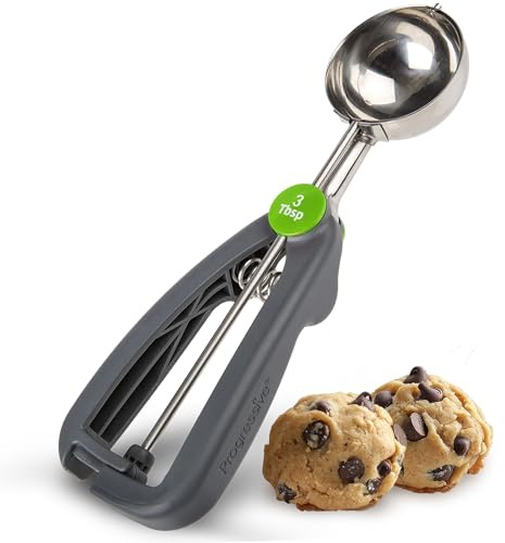 PrepSolutions Quick Release Cookie Scoop – 3 Tbsp., Gray, Stainless Steel for Precise Portioning