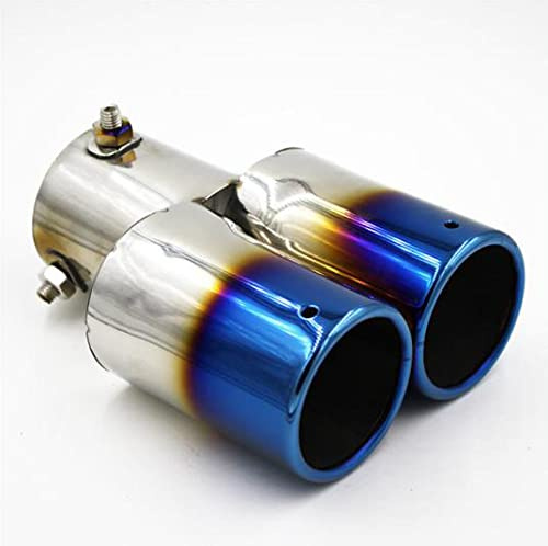 Momoap 1Pcs Blue Car Stainless Steel Tailpipe Trims Exhaust Muffler Tail Pipe Tip for KIA Cerato 2012-2022