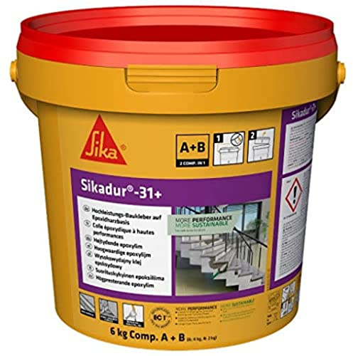 Sika Duro 31 EF, Colla epossidica Multiuso Bicomponente, 6kg, Grigio (solo per professionisti)