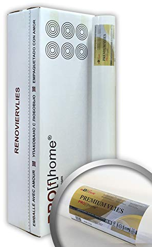 Renoviervlies 399-155-6-AP Profhome 150g 6 Rollen 150 m2 Öko PremiumVlies Anstrichvlies umweltschonend Objektvlies Untertapete rissüberbrückend nachhaltig glatt FSC® MIX Nr. TSUD-COC-001718-KR