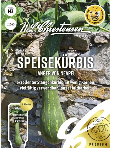 Speisekürbis Langer von Neapel Samen, Saatgut
