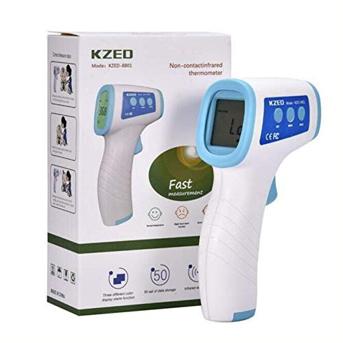 Non-contact Infrared Thermometer for Human Body Temperature Measuring, Handheld Accurate Forehead Measurement with Tri-Color Backlight LCD Display