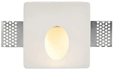 Saxby 92312 Zeke Plaster-in LED Anti Glare Square Wall Light
