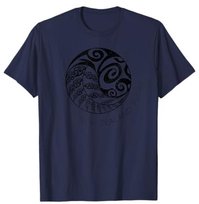 Nouvelle-Zélande Rugby - Maori Inspired Kiwi & Silver Fern T-Shirt
