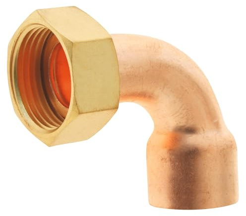 SOMATHERM FOR YOU, Raccord cuivre coudé à souder Ø22 avec écrou tournant 20/27 - Sachet de 2 pièces - Idéal pour plomberie et réseaux d'eau chaude/froide - Normes conformes