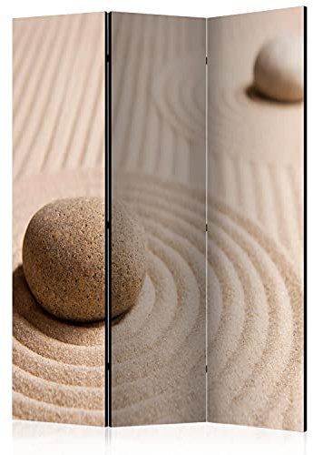 murando Akusticher Raumteiler Zen Foto Paravent 135x172 cm beidseitig auf Vlies-Leinwand Bedruckt Akustikschaum Trennwand Spanische Wand Sichtschutz Home Office Spa Strand Stein Spa p-C-0025-z-b