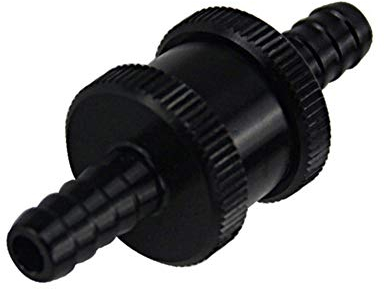 DOLUNTO Clapets Anti-Retour 5/16 Pouces 8 mm Non Retour Simple Carburant clapet Anti-Retour en Alliage d'aluminium Essence Diesel (Color : Black)