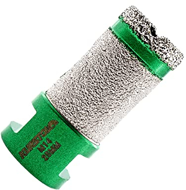 KURSTOL Punta per Trapano Diamantata - 25mm fresa per piastrelle con filettatura M14 per piastrelle per foratura a secco Porcellana Ceramica Granito Pietra Marmo Vuoto Brasato Diamante Drill Bit