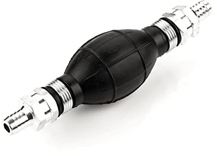 LST Kraftstoff Handpumpe Umfüllpumpe mit 12mm Schlauchanschluss, Förderpumpe für Benzin, Diesel, Öl, Wasser, Sechskantgewinde 22 mm, Einwegpumpe, Siphonpumpe für Kraftstoffsysteme