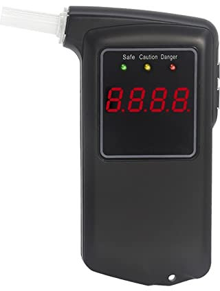 ALSAM Alcohol Tester, High Accuracy Professional Digital Breath Alcohol Tester Breathalyzer Analyzer Detector Test Device LCD Screen