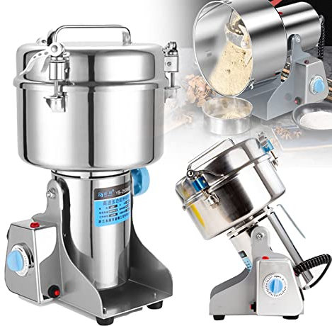 LMYYDES Grain Mill Grinder Electric 2500g Commercial Spice Grinder,4200W Electric Grain Grinder Pulverizer Grinding Machine for Dry Herbs Grains Spices Cereals Coffee, Swing Type