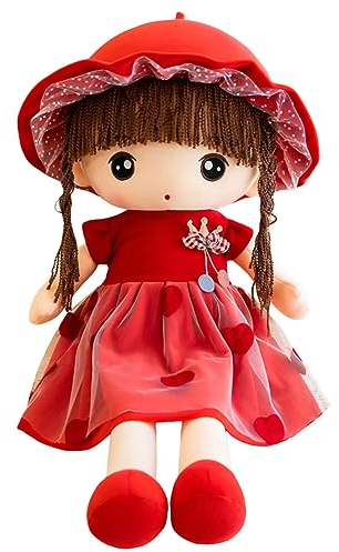 ISAKEN 60CM Stoffpuppe Niedliches Märchen Prinzessin Puppe Plüschtier Prinzessin Puppe Weiche Kuschelpuppe Babypuppe Stoff Spielzeug Rag Dolls Kindergeschenk Wehinachten Geburtstag Geschenk
