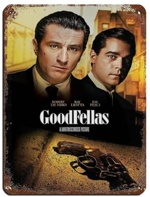 OffsuM GoodFellas – Filmposter Blechschild Vintage Metall Pub Club Cafe Bar Zuhause Wandkunst Dekoration Poster Retro 30 x 40 cm