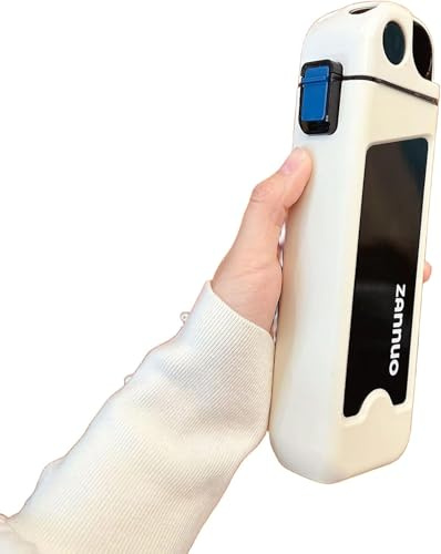 ANMEISH Sports Water Bottle 350ML,Leakproof Square Water Bottles with Straw, BPA Free Plastic Portable Drinks Bottle, Sturdy and Durable Flat Water Bottle for Sports, Fitness, Gym, Cycling (white)