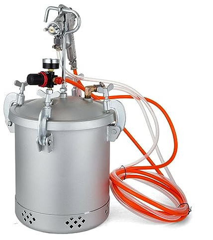 Farbspritzpistole Farbbehälter DruckbehÄlter Lackierpistolen mit 3.0mm Düse 10L ackierpistole Farbbehälter Spray Paint Pressure Pot Tank Paint Container Farbspritzpistolen Lacken, Flecken