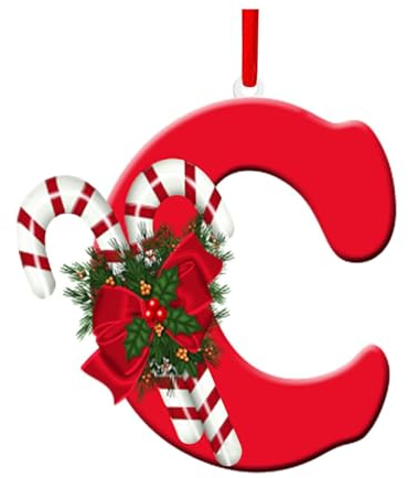 26 Buchstaben Christbaumschmuck Anhänger Weihnachtsbaum Hängende Dekoration Personalisierbare Ornament Baumschmuck