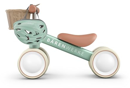 Bärenwerke LR 400 T Kinder-Laufrad, leicht, ergonomischer Sitz, pannensichere Räder, Baby-Fahrrad ab 1 Jahr, für Mädchen & Jungen