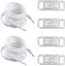 ZGDEIWGF 4 etiquetas para zapatos, 2 pares de cordones, cordones de cierre, cordones plateados, etiquetas para cordones, etiquetas para zapatos, plata, talla única