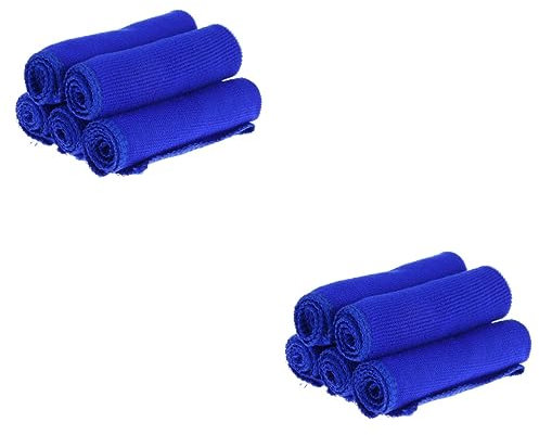minkissy 40 Piezas paño Micro bayeta limpiacristales Toallas de Limpieza Toallas cuadradas coleteros de Toalla de Microfibra Toallas de Microfibra paño de Limpieza Micro Toalla Blue