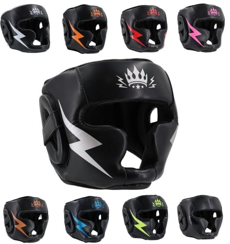 Playerz Element - Casco protettivo per bambini per boxe, arti marziali ad alta densità, schiuma a triplo strato, copertura estesa per testa, guance, mento e orecchie, materiali e protezione di alta