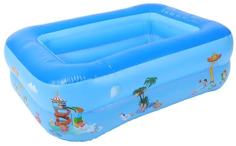 BESTonZON 1pezzi Piscina Gonfiabile Per Materassino Blu Indoor e Outdoor Doppio Per Attività Estive e Interazione