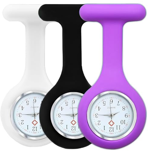 BDBFPAN 3 Pcs Schwesternuhr, Taschenuhr Krankenschwester Uhr Stift Für Einfaches Tragen Pulsuhr Krankenschwester Hängeuhr Mit Brustuhr Krankenschwester Zubehör